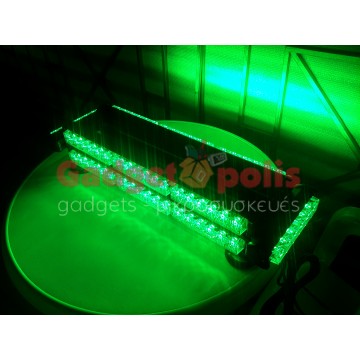 Μαγνητική διώροφη πράσινη μπάρα 252w φάρος LED Strobe Security